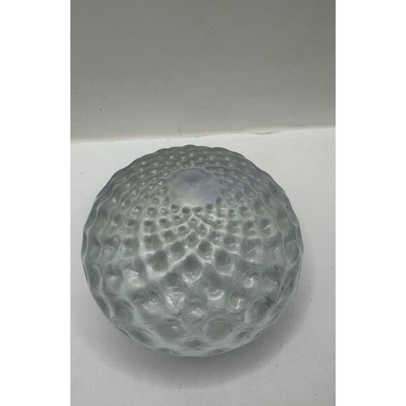 Susan Anton Intaglio Iridescent Art Glass Paperweight Divots Like Golfball - Picture 3 of 6